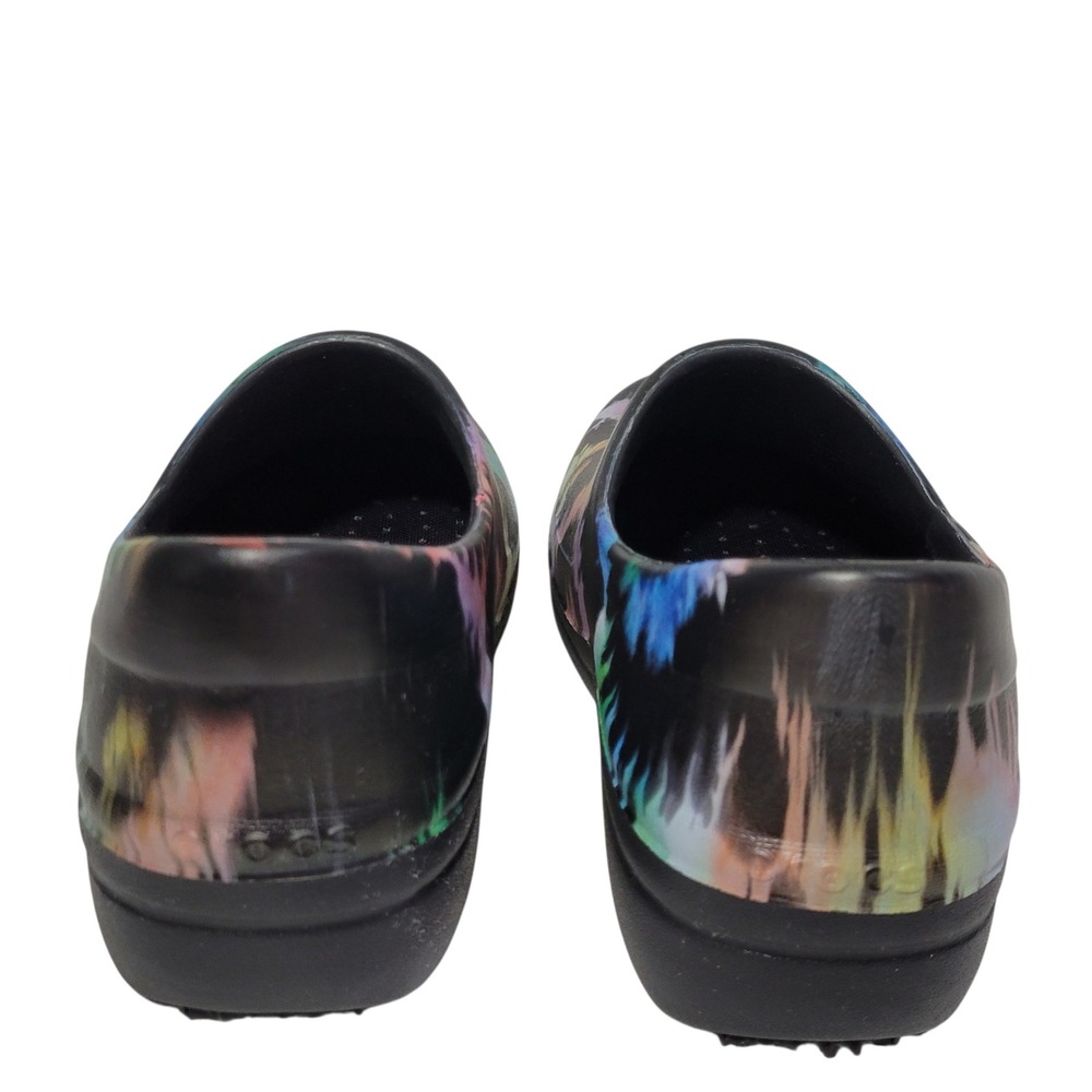 Crocs Neria Pro II‎ Work Clogs Womens Size 6 Black Tie Dye Slip Resistant 205385 - Picture 5 of 14